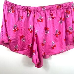 Colsie Intimates Cherry Patterned Pink Shorts